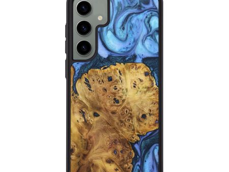 Galaxy S24 Plus Wood+Resin Phone Case - Ronald (Blue, 718774) Cheap