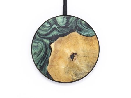 Circle Wood+Resin Wireless Charger - Woodrow (Green, 718559) For Cheap