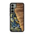 Galaxy S24 Plus Wood+Resin Phone Case - Elian (Teal & Gold, 720905) Sale