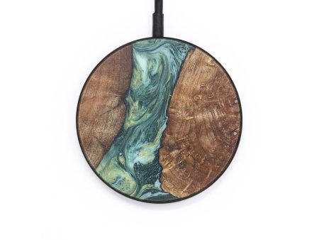 Circle Wood+Resin Wireless Charger - Ashlee (Green, 718534) Sale