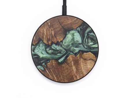 Circle Wood+Resin Wireless Charger - Gideon (Green, 718527) Online