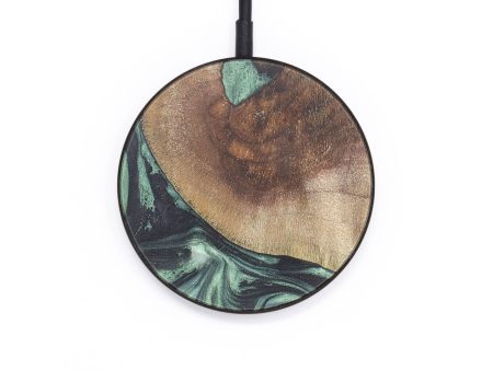 Circle Wood+Resin Wireless Charger - Abram (Green, 718539) Fashion