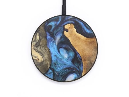 Circle Wood+Resin Wireless Charger - Paxton (Blue, 718564) For Discount