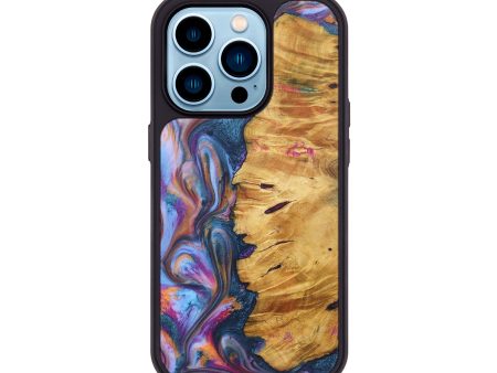 iPhone 14 Pro Wood+Resin Phone Case - Ariyah (Blue, 718508) Supply