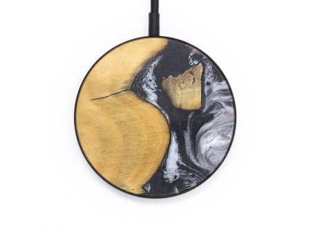 Circle Wood+Resin Wireless Charger - Diana (Black & White, 718550) For Sale