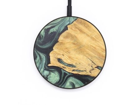 Circle Wood+Resin Wireless Charger - Eleanor (Green, 718536) Supply