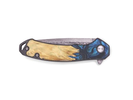 EDC Wood+Resin Pocket Knife - Ariana (Blue, 719381) Online Hot Sale