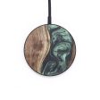 Circle Wood+Resin Wireless Charger - Shelley (Green, 718538) For Sale