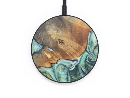 Circle Wood+Resin Wireless Charger - Angelique (Green, 718532) Hot on Sale