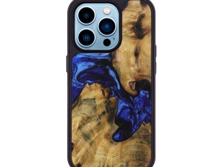 iPhone 14 Pro Wood+Resin Phone Case - Jane (Blue, 720540) on Sale