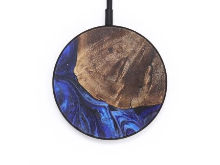 Circle Wood+Resin Wireless Charger - Lillian (Blue, 718547) Discount