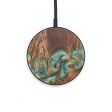 Circle Wood+Resin Wireless Charger - Kirsten (Teal & Gold, 718562) Cheap