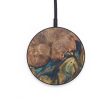 Circle Wood+Resin Wireless Charger - Kayla (Teal & Gold, 718555) Hot on Sale