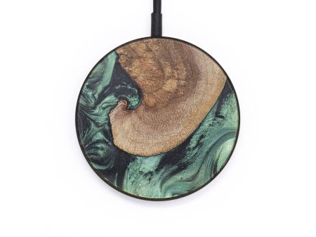 Circle Wood+Resin Wireless Charger - Wren (Green, 718558) For Discount