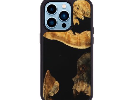 iPhone 14 Pro Wood+Resin Phone Case - Carmen (Pure Black, 716678) Online