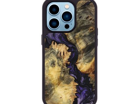 iPhone 14 Pro Wood+Resin Phone Case - Carlton (Purple, 719512) Online Hot Sale