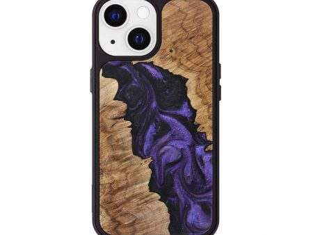 iPhone 13 Wood+Resin Phone Case - Benjamin (Purple, 717704) Supply