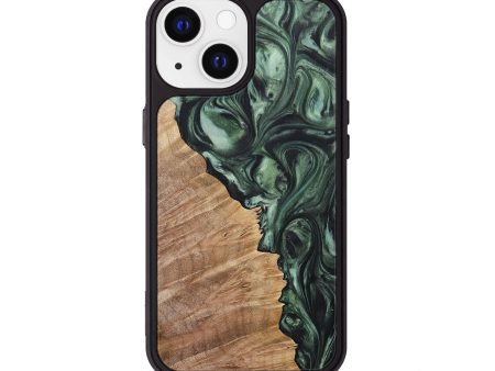 iPhone 13 Wood+Resin Phone Case - Bryan (Green, 718049) Online