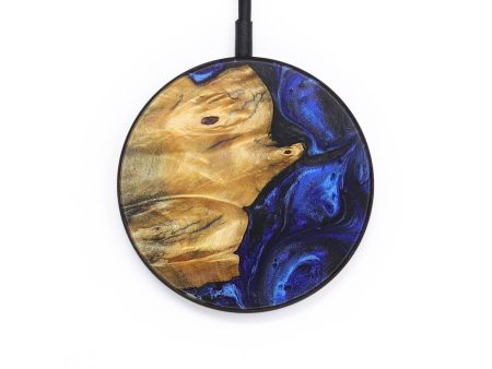 Circle Wood+Resin Wireless Charger - Eric (Blue, 718566) For Sale