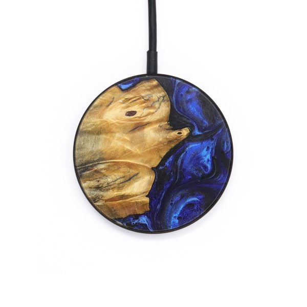 Circle Wood+Resin Wireless Charger - Eric (Blue, 718566) For Sale