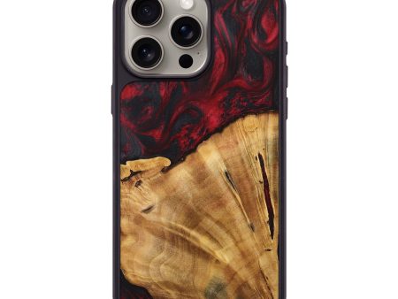 iPhone 15 Pro Max Wood+Resin Phone Case - Abigail (Red, 716699) Online Sale