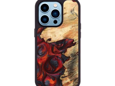 iPhone 14 Pro Wood+Resin Phone Case - Ashlee (Red, 719597) Online Hot Sale