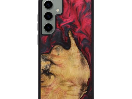 Galaxy S24 Plus Wood+Resin Phone Case - Aylin (Red, 720434) Supply