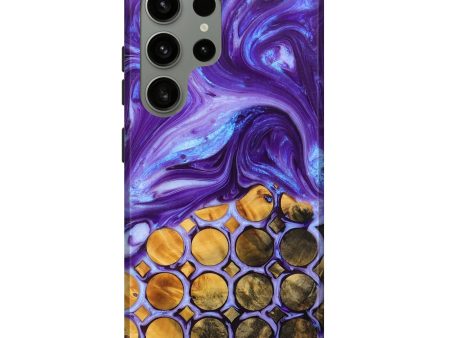 Galaxy S24 Ultra Wood+Resin Live Edge Phone Case - Catherine (Purple, 716115) Hot on Sale