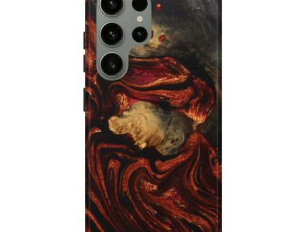 Galaxy S24 Ultra Wood+Resin Live Edge Phone Case - Faye (Red, 717490) For Cheap