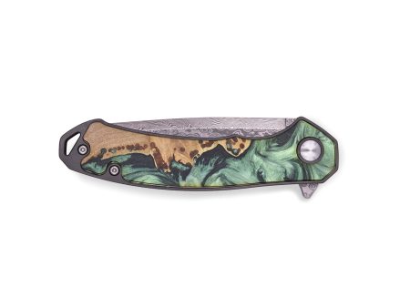 EDC Wood+Resin Pocket Knife - Barrett (Green, 718602) Online Hot Sale