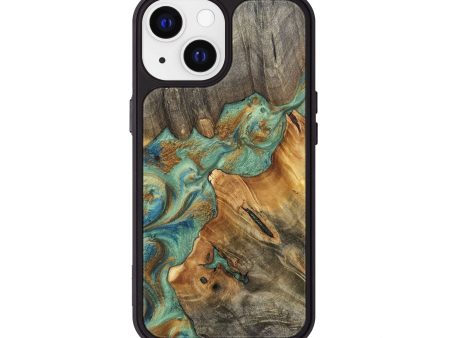 iPhone 13 Wood+Resin Phone Case - Sandy (Green, 718100) Hot on Sale