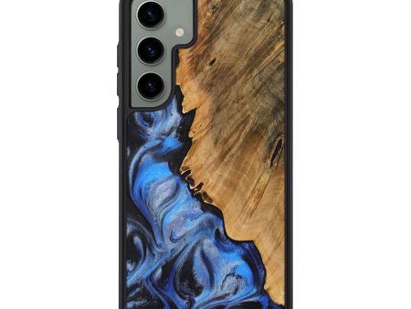 Galaxy S24 Plus Wood+Resin Phone Case - Angie (Blue, 716557) Sale