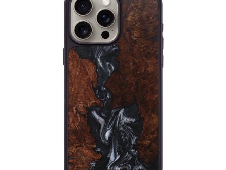 iPhone 15 Pro Max Wood+Resin Phone Case - Lou (Black & White, 718147) Sale