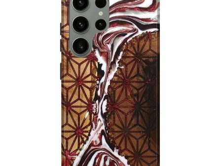 Galaxy S24 Ultra Wood+Resin Live Edge Phone Case - Aitana (Pattern, 716100) Fashion