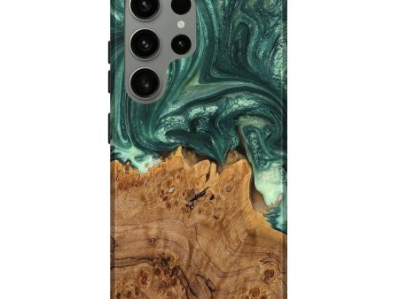 Galaxy S24 Ultra Wood+Resin Live Edge Phone Case - Weston (Green, 716481) Online