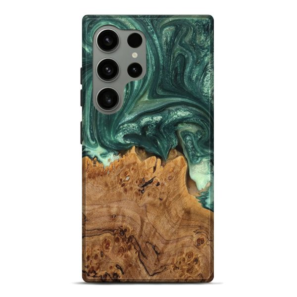 Galaxy S24 Ultra Wood+Resin Live Edge Phone Case - Weston (Green, 716481) Online