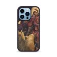 iPhone 14 Pro Wood+Resin Phone Case - Brianne (Red, 718923) For Sale