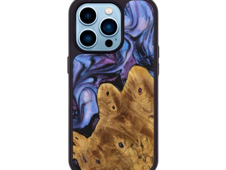 iPhone 14 Pro Wood+Resin Phone Case - Edmund (Purple, 716318) Fashion