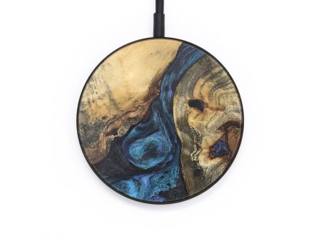 Circle Wood+Resin Wireless Charger - Lewis (Blue, 718573) Online