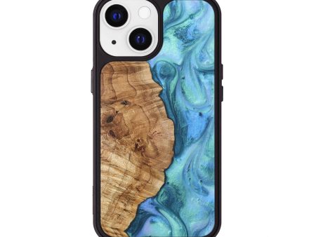 iPhone 13 Wood+Resin Phone Case - Brenden (Blue, 716394) Online